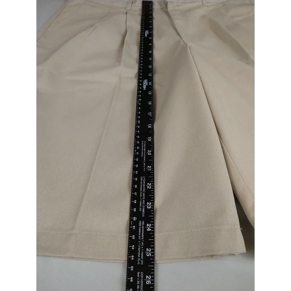 Mark Twain Khaki Shorts Mens 42 Beige Super Soft Twill‎ Wrinkle Free Durable